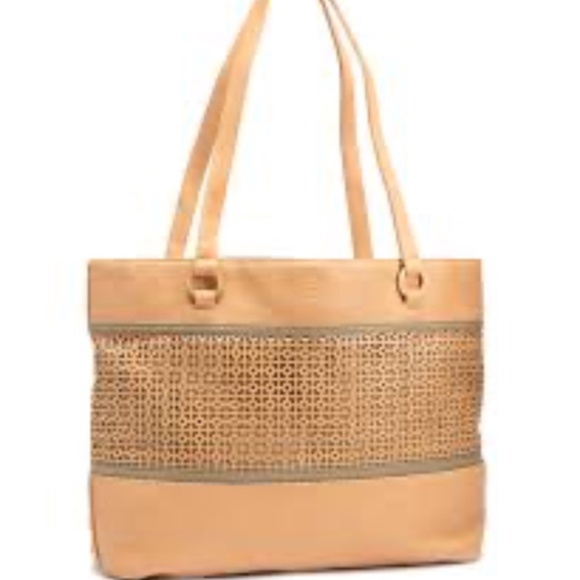 NWT Hammitt Andersen Breeze Block Tan And Brushed Gold Tote - Picture 7 of 16